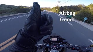 What It's Like to Crash a Motorcycle with an Airbag Suit - Aprilia Tuono V4 1100 Factory Motovlog