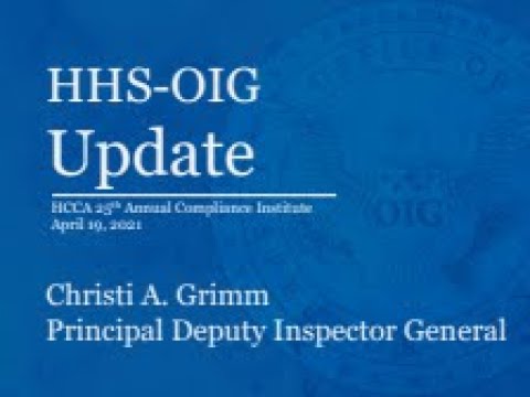 HHS-OIG Update On Compliance - YouTube