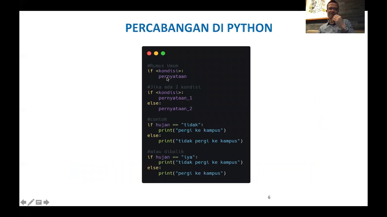 Percabangan Bagian 1 Di Python - YouTube