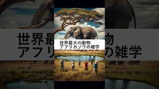 【世界最大の動物】アフリカゾウの雑学まとめ #shorts #雑学 #動物