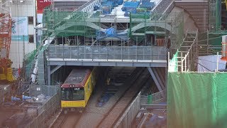 東京メトロ銀座線渋谷駅移設工事の建設状況（2018年11月11日）