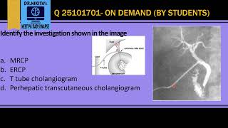 ERCP vs MRCP, T tube cholangiogram, PTC