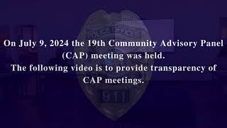 Community Advisory Panel- July 9, 2024