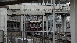 阪急電鉄 6000系 6025F+6026Fワンマン予備車 今津（北）線 臨時普通列車運用終了 西宮車庫入庫 西宮北口9号線