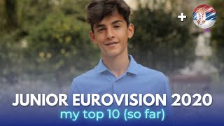 JUNIOR EUROVISION 2020: My Top 10 (so far) + 🇷🇸 | WITH COMMENTS | ESC Martín