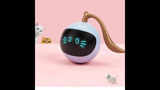 Smart Interactive Cat Toy Self Rotating Ball with colorful LED USB Rechargeable