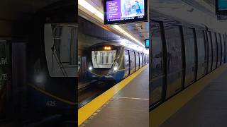 Bombardier Innovia Metro 300 (ART Mark III) Translink Skytrain Arriving at Waterfront #shorts #fyp