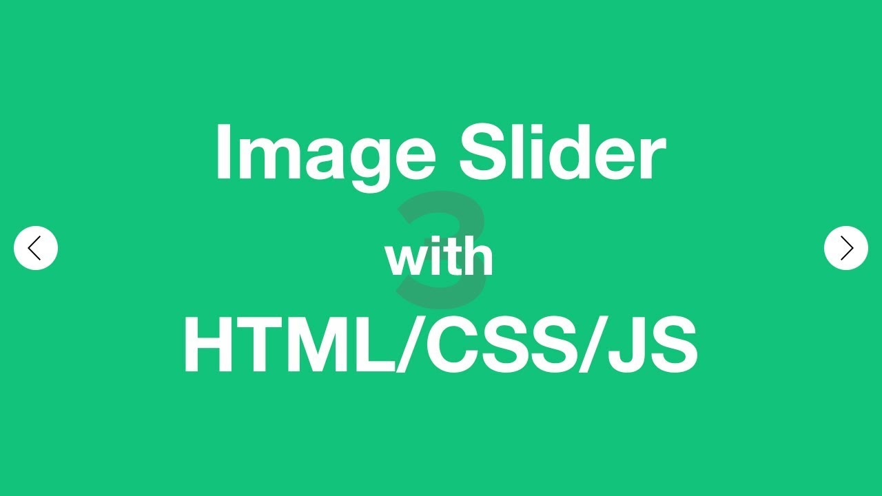 How To Create An Image Slider With HTML CSS And JQuery - YouTube