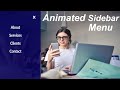 How to Create a Animated Sidebar Menu using HTML, CSS & JavaScript.