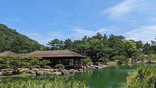 【栗林公園】香川県高松市の観光スポット散策④手漕ぎ船に乗りました②🛶🌲自然豊かで素敵な場所でした🙏（ノーカット）