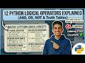 12 Python Logical Operators Explained | AND, OR, NOT Operators in Python | Udemy Paid Courses ✅