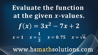 Evaluating a Quadratic Function (Example)