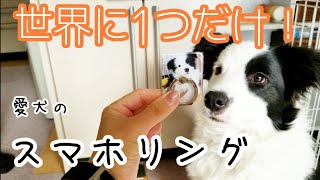 【クリケ】アプリでオリジナルスマホリング作ってみた／ボーダーコリー子犬