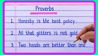 Proverbs | English Proverbs | 20 Common Proverbs In English | Famous Proverb