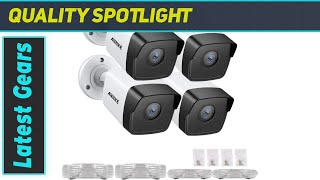 ANNKE 5MP POE Security Camera 4Pcs Bullet IP Camera EXIR Night Vision, H.265+ Video