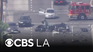 1 dead, 2 critically injured in South Los Angeles multi-car crash