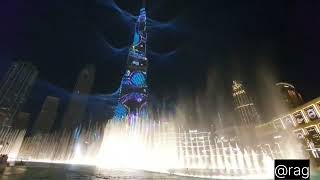 Burj Khalifa Light Sound Show Part 1 #dubai #burjkhalifa #india #light #sound #fountain #travel