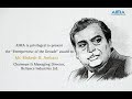 mr. mukesh ambani entrepreneur of the decade at aima managing india awards 2013