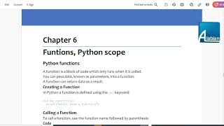 10 Functions and Python Scope