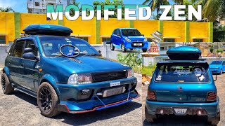 MODIFIED MARUTI ZEN IN TAMILNADU | Custom Full Body Kits | 1.8 L Mods | 13 inch Alloys | ARK Diaries