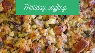 BEST Holiday Vegetarian Stuffing with Fresh Herbs - Amazing! #stuffing #vegetarian #easy