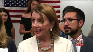 Nancy Pelosi llega a Miami para apoyar a Shalala y Mucarsel-Power y el reciben con gritos e insultos