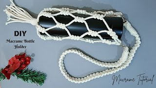 DIY Macrame Bottle Holder | Macrame Tumbler Bag Holder Using Snake Knot