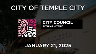 Temple City City Council January 21, 2024