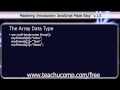 JavaScript Training Tutorial The Array Data Type