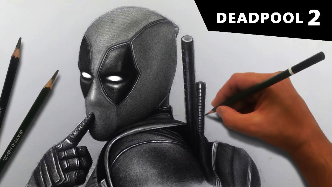 Deadpool 2 - Complete Realistic Drawing Time-lapse - YouTube