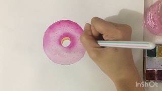 Easy Watercolor Donut Tutorial