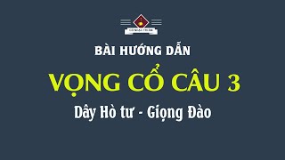 Bài hướng dẫn: VỌNG CỔ CÂU 3 (Dây Hò tư - Giọng Đào) | Cổ Nhạc Tri Âm