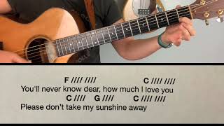 You Are My Sunshine: Easy Guitar Play-Along for Beginners and Kids