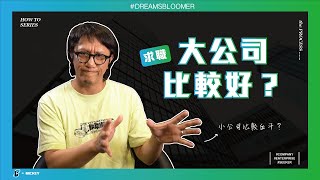 小公司還是大公司好？找工作前你應該要知道的幾件事。