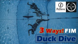 【Pool Diving 101】3 Ways To Perform FIM Duck Dives (Free Immersion)