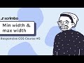 5. min width and max width - Responsive CSS Tutorial