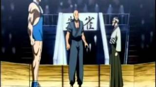 aikido vs giant wrestler anime fight