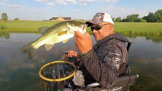 Frogging the day away, kayak bass fishing, June 4, 2023