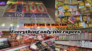 100 Rupees sale shop | Multan may first time shop open | household items/ makeup/ jewellery