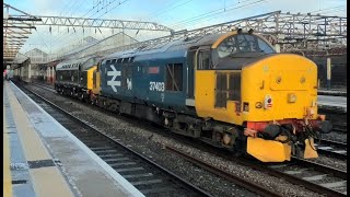 SHUNTING in the snow at Crewe, before D213 \u0026 37403 leave for Carlisle!! 9th January 2025