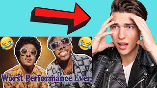 Vocal Coach Reaction: Bruno Mars - Worst Performance Ever - Leave The Door Open |