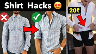 3 Best SHIRT Hacks for men and Boys | Fashion Tips #shorts #fashion #style