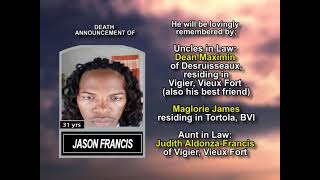 Jason Francis ~ Long Obituary
