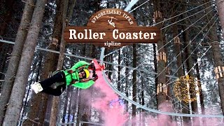 Зимовий Roller Coaster zipline на Буковелі