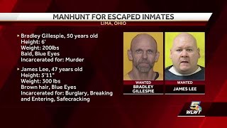 Manhunt underway for two escaped inmates from Ohio prison