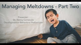 CHAMP Webinar Series - Managing Meltdowns Part 2