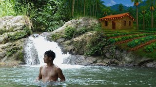 Experience bathing in streams, fishing, cooking, back to the wild. Triệu Khang