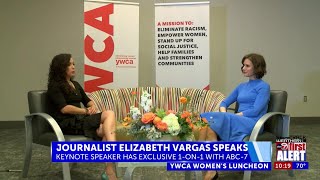 Emmy-winning journalist Elizabeth Vargas speaks in El Paso