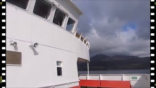 Isle of Arran's first passenger sailing to Brodick new pier.