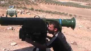 Chinese HJ-8 ATGM Fires and Destroys a Tank In Syria